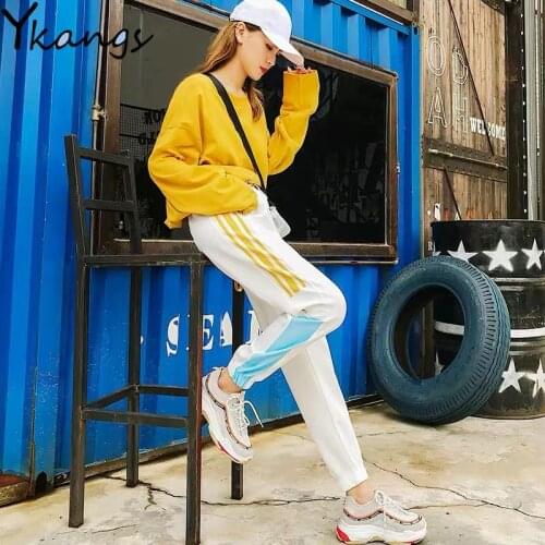 Baggy Pants Women Korean BF Style Fashion Black Trousers High Waist Pants Joggers Womens Sports Pants Harajuku Hip Hop Pants