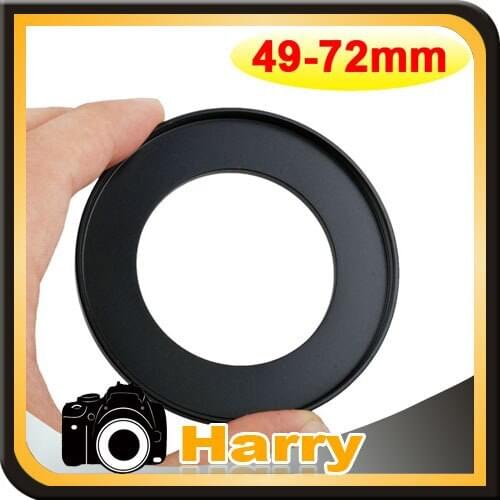 1pcs Metal Step Up Rings Lens Adapter Filter 49mm-72mm 49 to 72mm 49-72mm