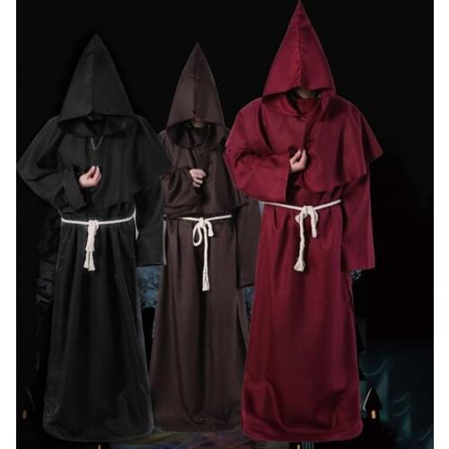 3Pcs/Set Oversized Hooded Unisex Cape Long Sleeve Cloak Floor-Length Halloween Cape Cosplay Costume