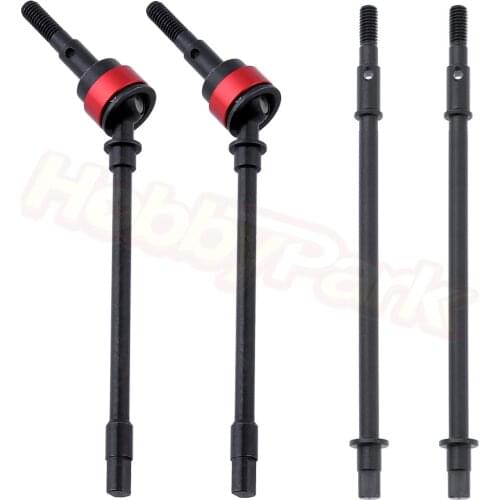 4pcs Steel Metal Front Rear Drive Shaft Axle for Axial SCX10 RC Crawler Car Upgrade Parts Replacement