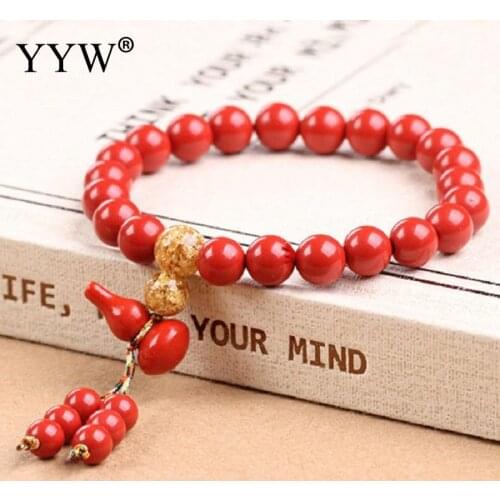 5strands/Lot New Agates Bracelet For Women Men Red Cinnabar Beads Couple Bracelet Bring Lucky Brave Wealth Feng Shui Bracelets