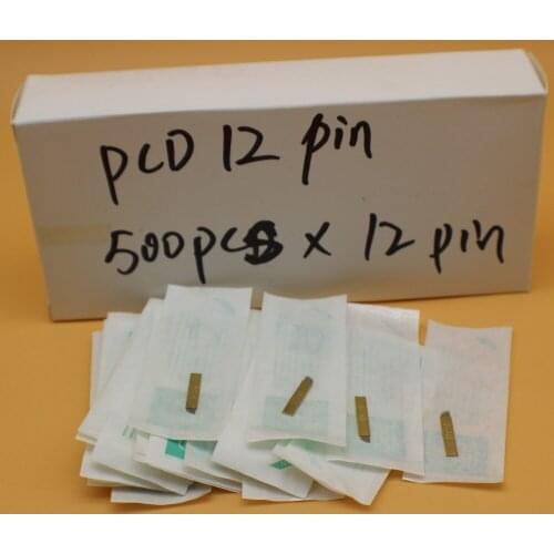 500PCS PCD12 Pin Microblading Needle Manual Eyebrow Tattoo Blades For 3D Embroidery Eyebrows Permanent Makeup Cosmetic Tattoo