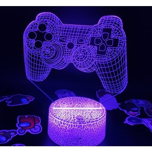Accessories Controller Gamepad 3D illusion Battery Night Lights Lava Lamps Creative Gift For Friend Gaming Room Table Desk Decor