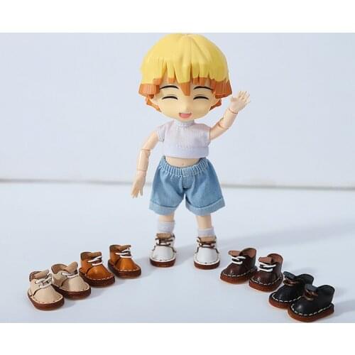 OB 11 baby shoes cow leather half flanging baby shoes GSC body 12 BJD baby body 9