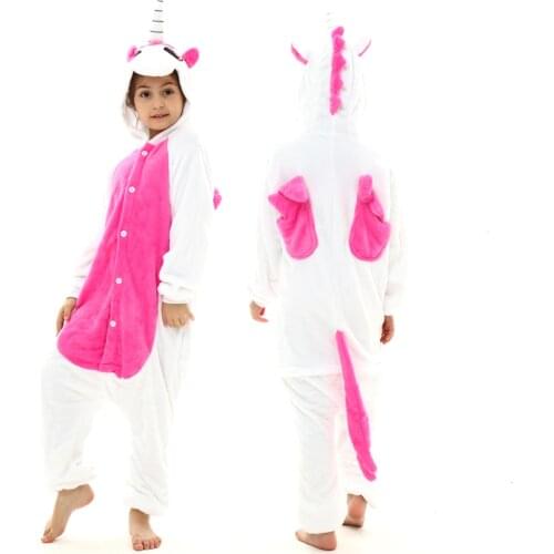 Kids Winter Flannel Pajamas Children Sleepwear Unicorn Kigurumi Onesies for Boys Girls Sleeper Baby Costume Jumpsuit Kids