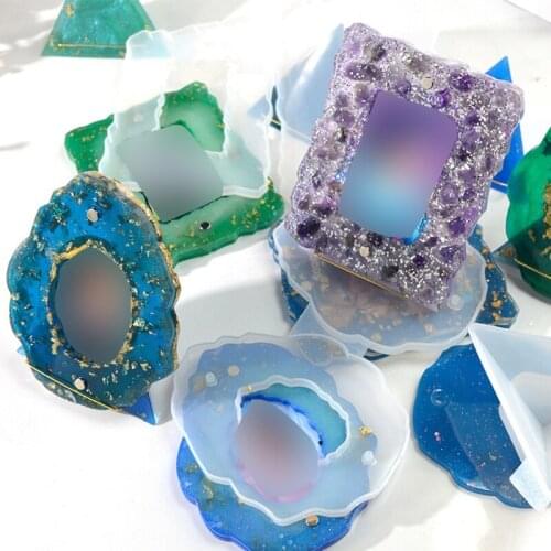 T84A Photo Frame Epoxy Resin Casting Mold Irregular Picture Frame Mold Silicone Mold DIY Personalized Photo Frame Molds Craft