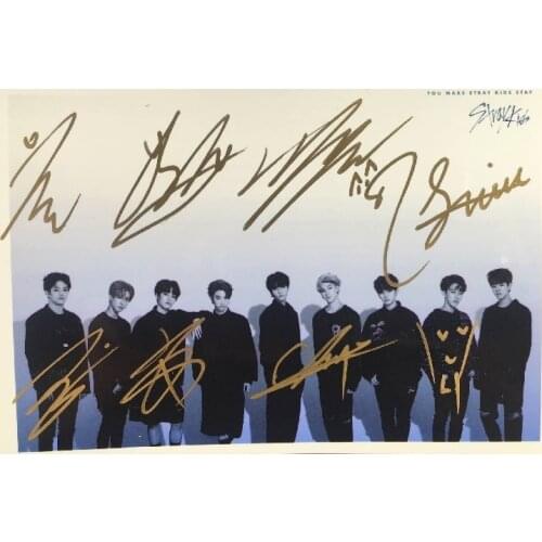 Hand signed Stray Kids autographed group photo I AM YOU K-POP 5*7 collection 102018BB