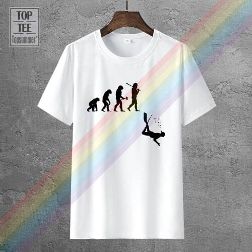 Freedivingerer Freediver Skin Diver Snorkeling Evolution T Shirt New Fashion For Men Short Sleeve New T Shirt Fashion Summer