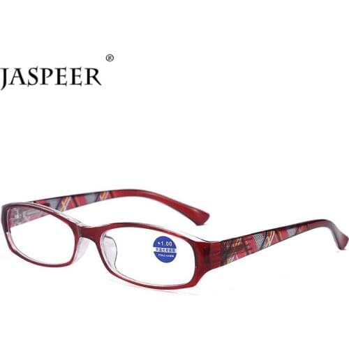 JASPEER Retro Rectangle Reading Glasses Women Chic Vintage Hyperopia Prescription Optical Eyeglasses Diopter Lens +1.0 to +4.0