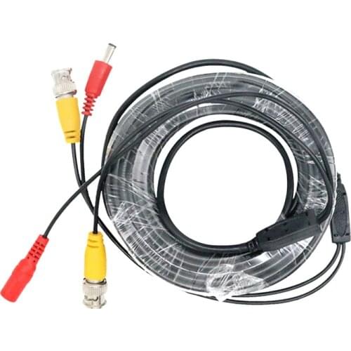 CCTV BNC Cable 5M/10M/15M/20M/30M/40M BNC+DC connector Coaxial AHD Camera Cable for Analog CCTV DVR Camera System Kit