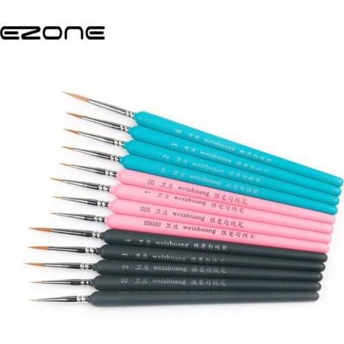 EZONE 2PCS Paint Brush Fine Hand Painted Hook Line Pen Dedicated for Fine Art Students Watercoolor Oil Painting School Supply