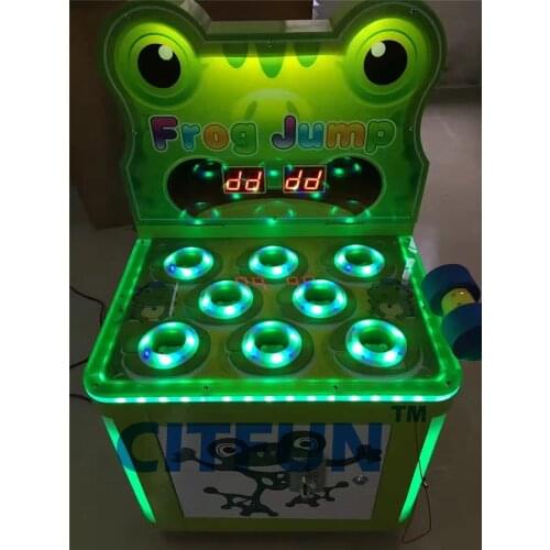 China factory price frog jump kids hit game machine;kids electrical hammer hit arcade game machine GM003C