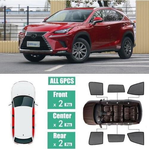 Side Windows Magnetic Sun Shade UV Protection Ray Blocking Mesh Visor Fit For Lexus NX200 2015-2020
