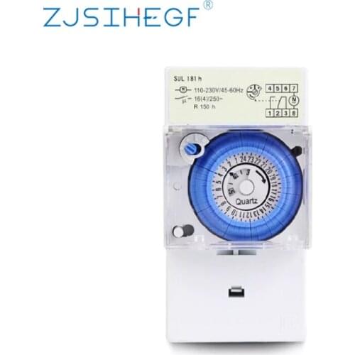 Mechanical Timer Switch SUL181H 220V 16A 24H 8 Settings Manual/Auto Controller