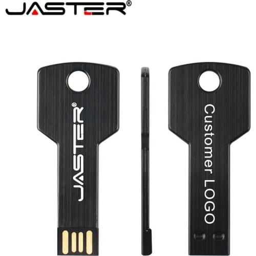 Metal key Shape USB 2.0 Flash Drive 4G 8G 16G 32GB 64GB 128GB Pen Drives Over 10 PCS Free LOGO Memory Stick Real Capacity U Disk