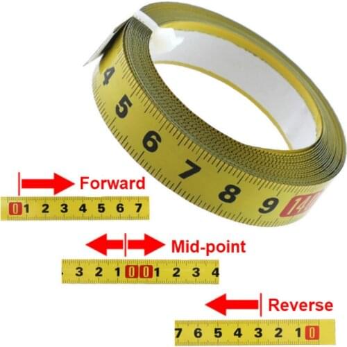 Metric Miter Track Tape Measure 0.5'' Steel Self Adhesive Scale Ruler Tape 1-5M For Router Table Saw T-Track Woodworking Tools