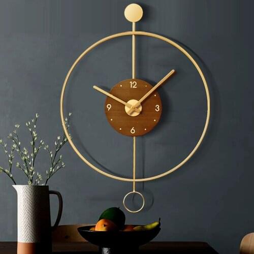 Creative Large Wall Clock Modern Design Metal Luxury Quartz Art Silent Wall Clock Living Room Reloj Pared Home Decoration DG50WC