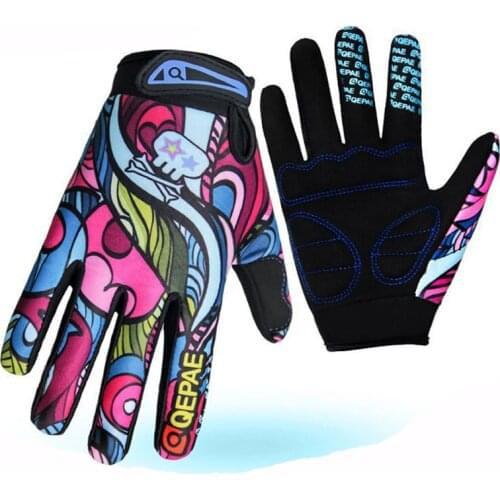 Fashion Colorful Bicycle Gloves MTB BMX Breathable Motorcycle Gloves Man Women Kids Outdoor Sports Cycling Racing Riding Gloves