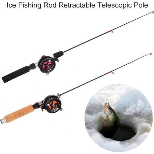 NEW Ice Fishing Rod Retractable Reel Telescopic Pole Stick for Freshwater Saltwater