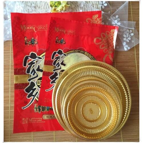 Wholesale ,free shipping,450-1000g moon cake Packing bag/bagd+ tray /trays 48-50 sets
