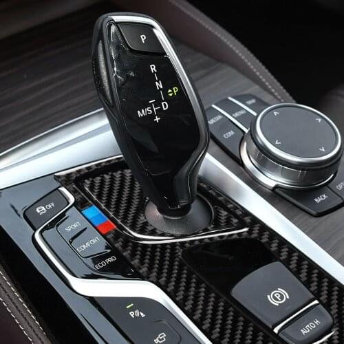 It Is Suitable For 18 BMW 5 Series The Carbon Fiber G38 Interior Refitted 528li530li540li Gear Panel 2-piece Set BMW Color