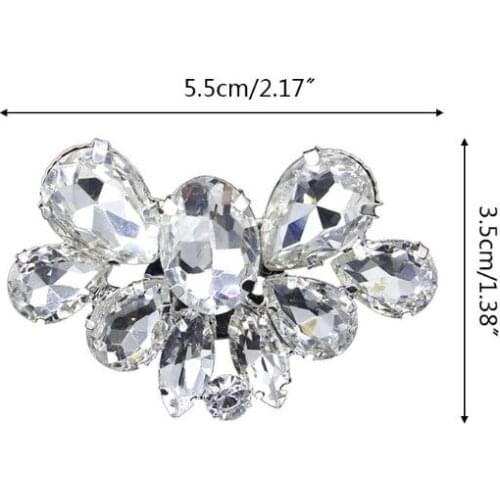 Q39C Classic Rhinestone Shoe Buckle Imitation Gemstone DIY High Heels Decorated