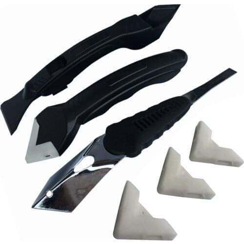 Silicone Scraper Caulking Grouting Tool Sealant Finishing Cleaning Kit Kitchen Window Cleaner Scrapers Set