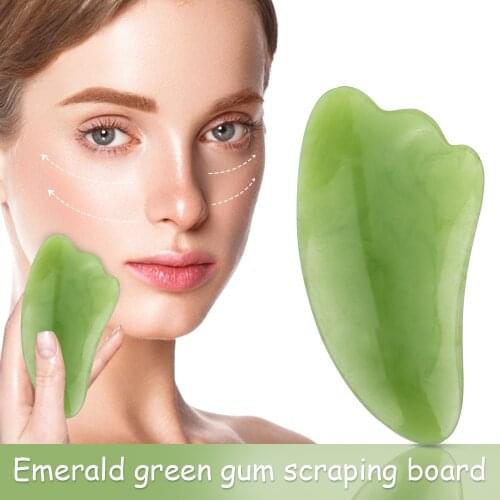 Green Natural Resin Guasha Scrapping Plate Gua Sha Massager Face Meridian Scrapping Plate Piece Massage Tools Arm Massage Tool
