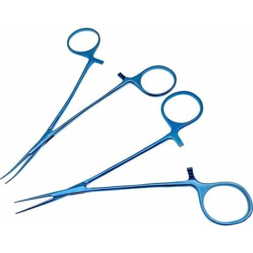 Titanium Halsted Hemostatic Mosquito Forcep Straight Curved Ophthalmic Surgical Instrument