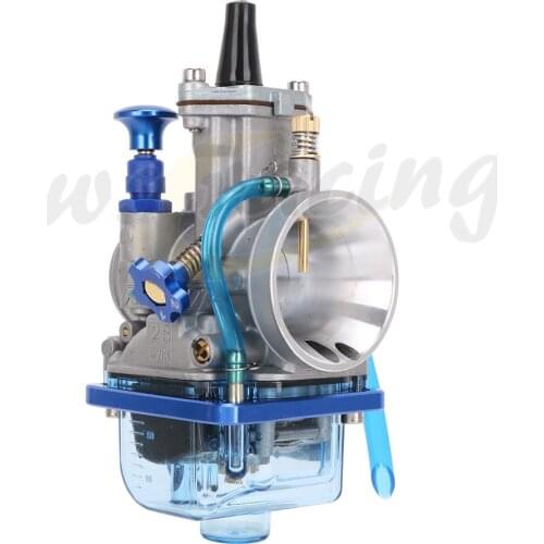Motorcycle Universal Carburetor For Keihin PWK 28 30 32 34 MM 2T 4T Blue transparent cover bowl With Power Jet Dirt Bike