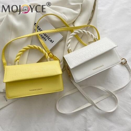 Women Stone Pattern Messenger Bag Retro PU Pure Color Small Flap Purse Handbags Casual Pure Color Handbag Purse