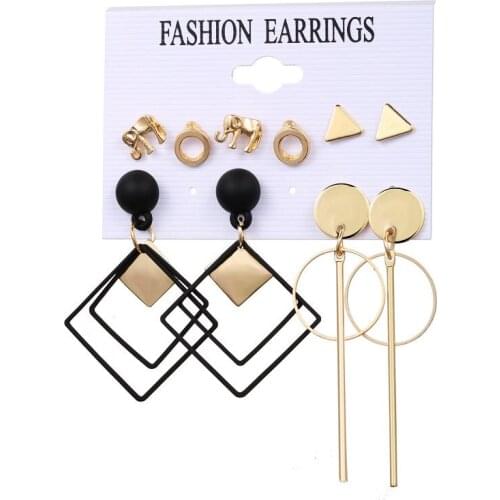 Women Dangling earrings unusual minimalist jewelry Circle stud earrings vogue Gifts for women Paired jewelry earrings 2020 new