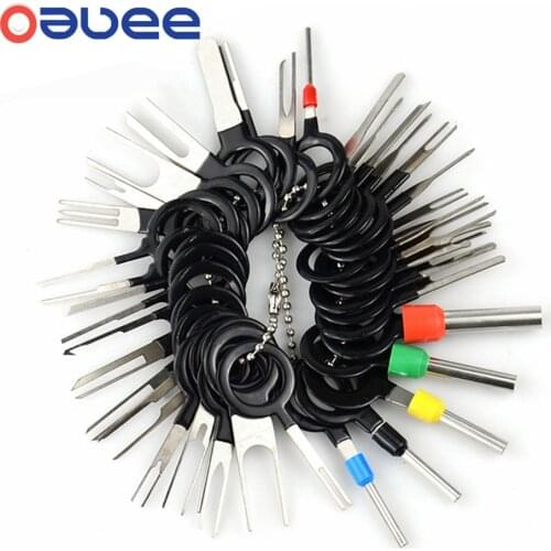 11/38/41 pcs Car Terminal Removal Tool Wire Plug Connector Extractor Puller Release Pin Extractor Kit For Car Plug Repair Tool