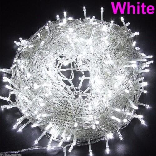 220V EU 100M 600 LED Garland Led Christmas Lights Decoration Wedding Lamp Party Twinkle String Light guirnalda luces de navidad