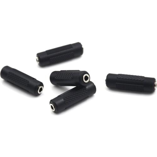 3.5mm Female To 3.5 mm Nickel-plated Female Audio Adapter Stereo Jack Coupler Connector for Earphone Extender