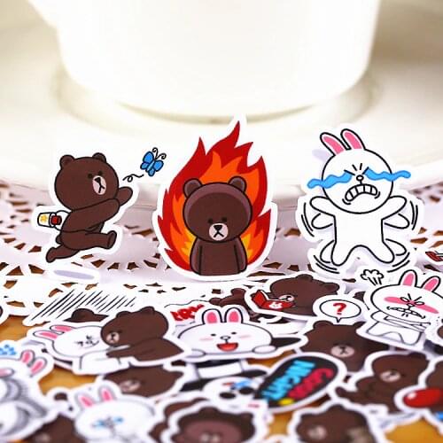 41pcs Creative kawaii self-made bears rabbit dating 2 beautiful stickers /decorative sticker /DIY craft photo albums