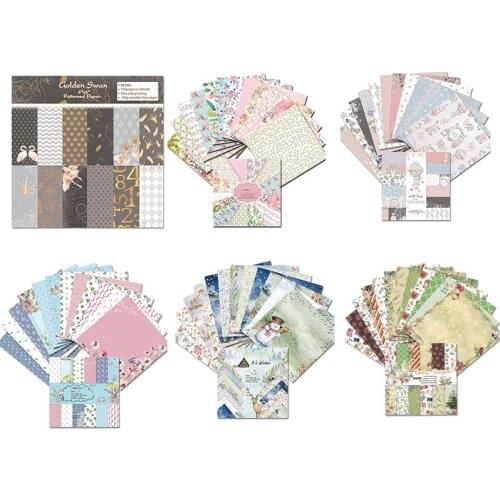 6*6 Inch 12 Patterns/Set Craft Pattern Paper For Scrapbooking Background Decoration Paper Pad Cardstock DIY Making