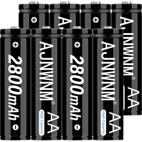 AJNWNM AA Rechaargeable Battery 2800mah 1.2v nimh batteries aa for controller camera aa battery
