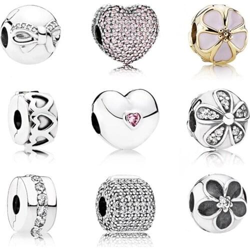 New Fashion Personality Wild 925 Sterling Silver Peg Clip Daisy Diy Bracelet Luxury Valentines Day Couple Best Gift