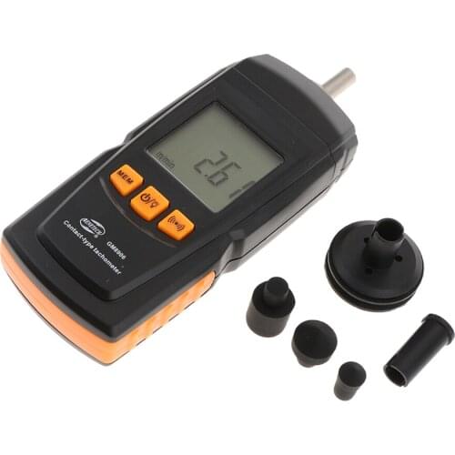 Digital Tachometer Contact RPM Meter Motor Speed Gauge Speed Tach Meter with Easy-to-read LCD Screen