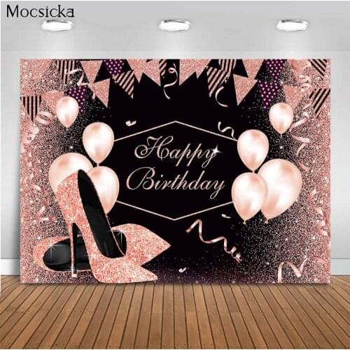 Birthday Party Background High Heels Balloon Background Decoration Style Adult Birthday Photo Background Photography Studio