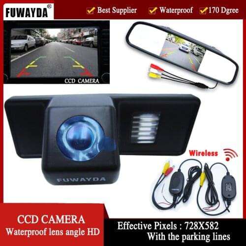 FUWAYDA Wireless CCD Car RearView Camera backup for Mercedes Benz Vito Viano 2004-2014 year with 4.3Inch Rearview Mirror Monitor