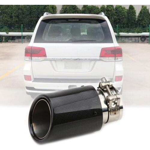 63mm Carbon Fiber Car Modified Reflector Surface Exhaust Pipe Tailpipe Muffler