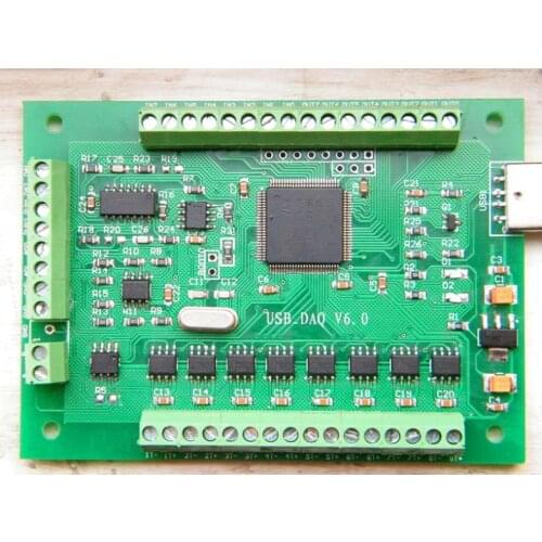 USB DAQ Data Acquisition Card 8 channel K Thermocouple Temperature Measuring 12bit 2AD, 2DA 8DI / 8DO 2PWM RS485 Modbus Board