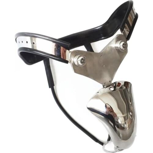 Manyjoy Stainless Steel Adjustable Male Chastity Belt Device Chastity Cage Sex toys for Man