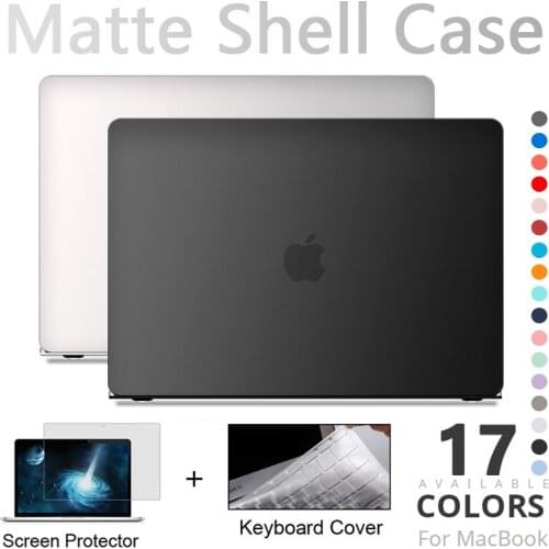 Laptop Matte Shell Case For Apple Macbook Air Pro Retina New Touch Bar 11 12 13.3 inch A1932 A2337 A2338 A1466 Hard Laptop Cover