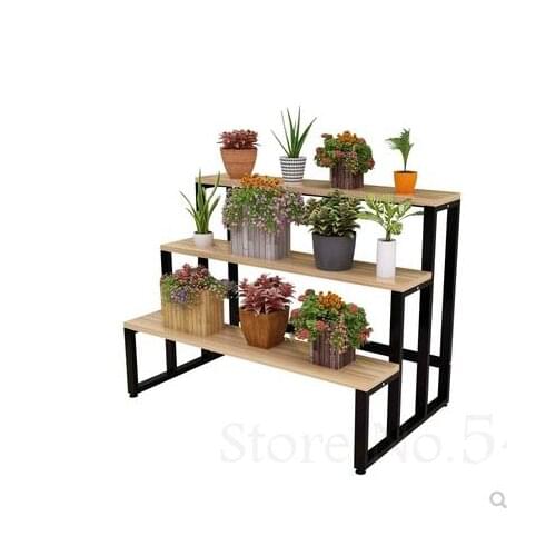 Multi-layered Indoor Succulent Flower Stand Holding Flowers Shelf Ladder Flower Shop Display Widening Green Dill