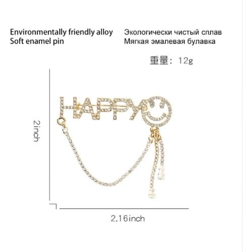 New 20Pcs Happy Smiling Face Alloy Brooch Badge Lapel Pin Action Figure Toy
