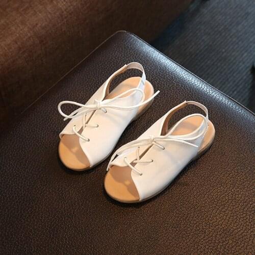 2019 new childrens leather shoes children shoes girls lace sandals girls summer sandals