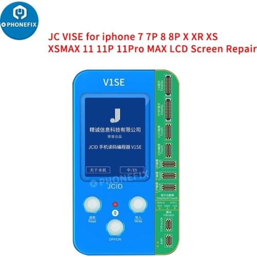 JC V1S For iPhone 7-12 ProMax True tone Photosensitive Original Color Touch Shock Battery Fingerprint Programmer Dot Matrix Tool